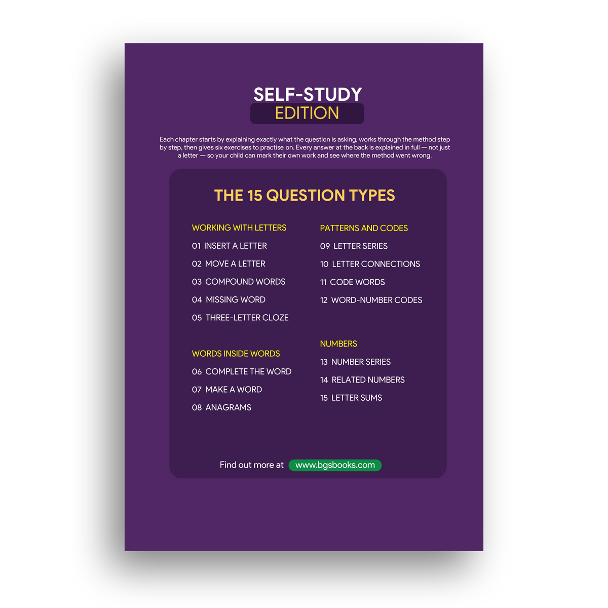 My Weekly 11+ Verbal Reasoning: Letters, Codes and Numbers back cover