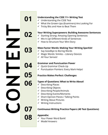 The Complete Guide to CSSE 11+ Continuous Writing