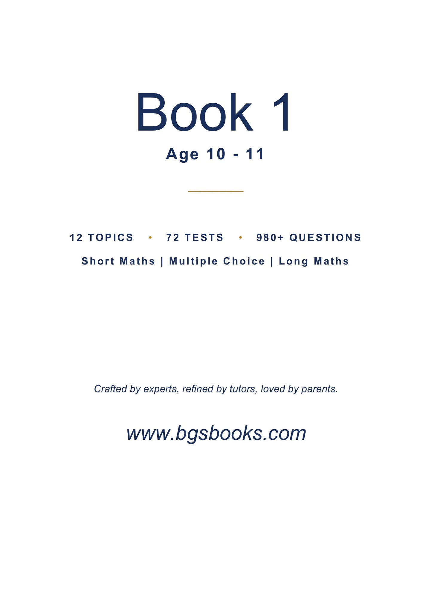 11+ Maths Topic Tests - Ages 10-11, Book 1