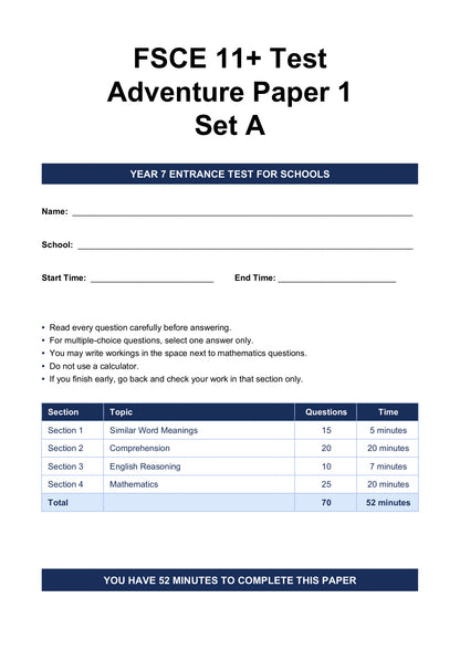 FSCE Style 11+ Practice Papers: Book 3
