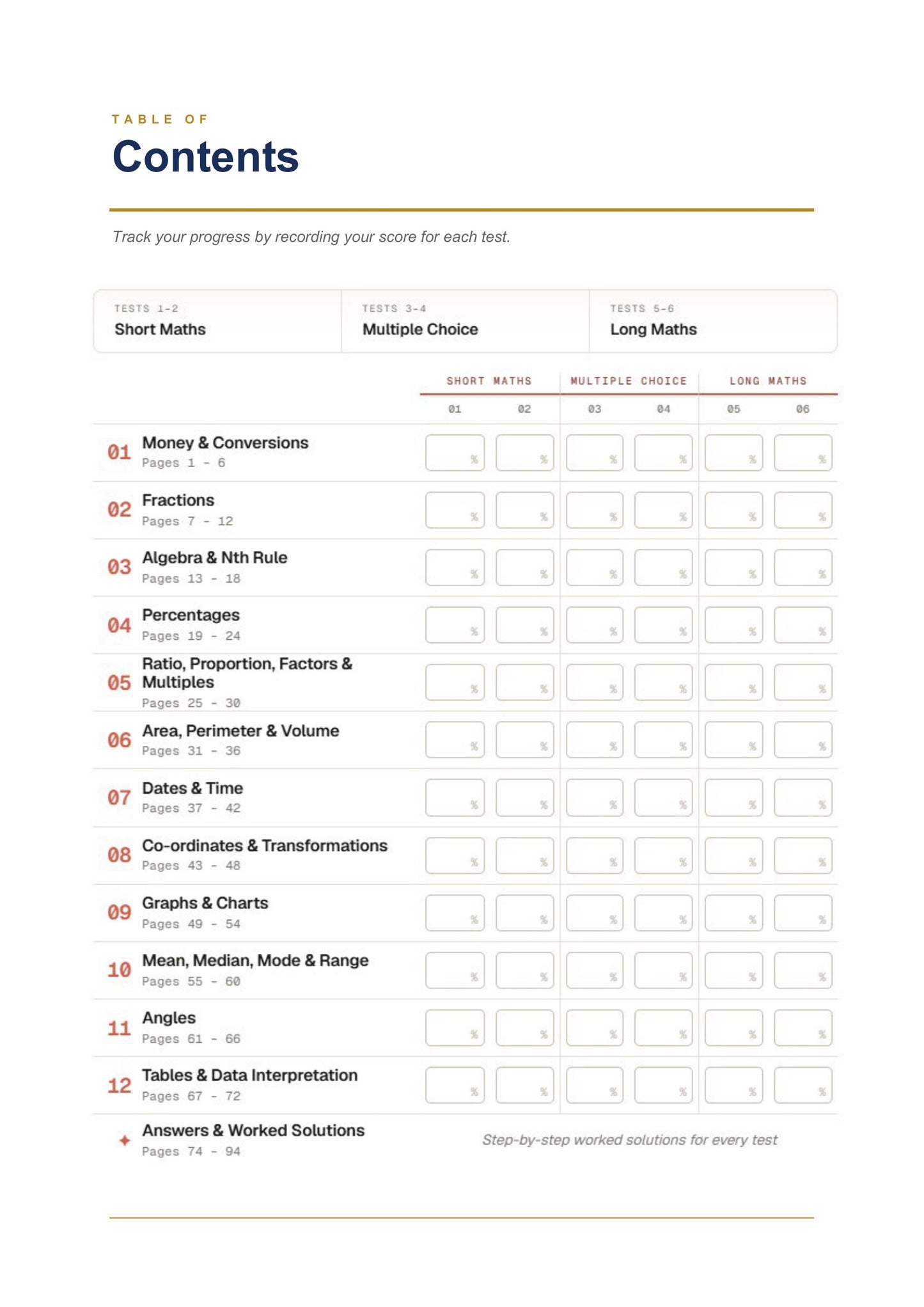 11+ Maths Topic Tests - Ages 10-11, Book 1