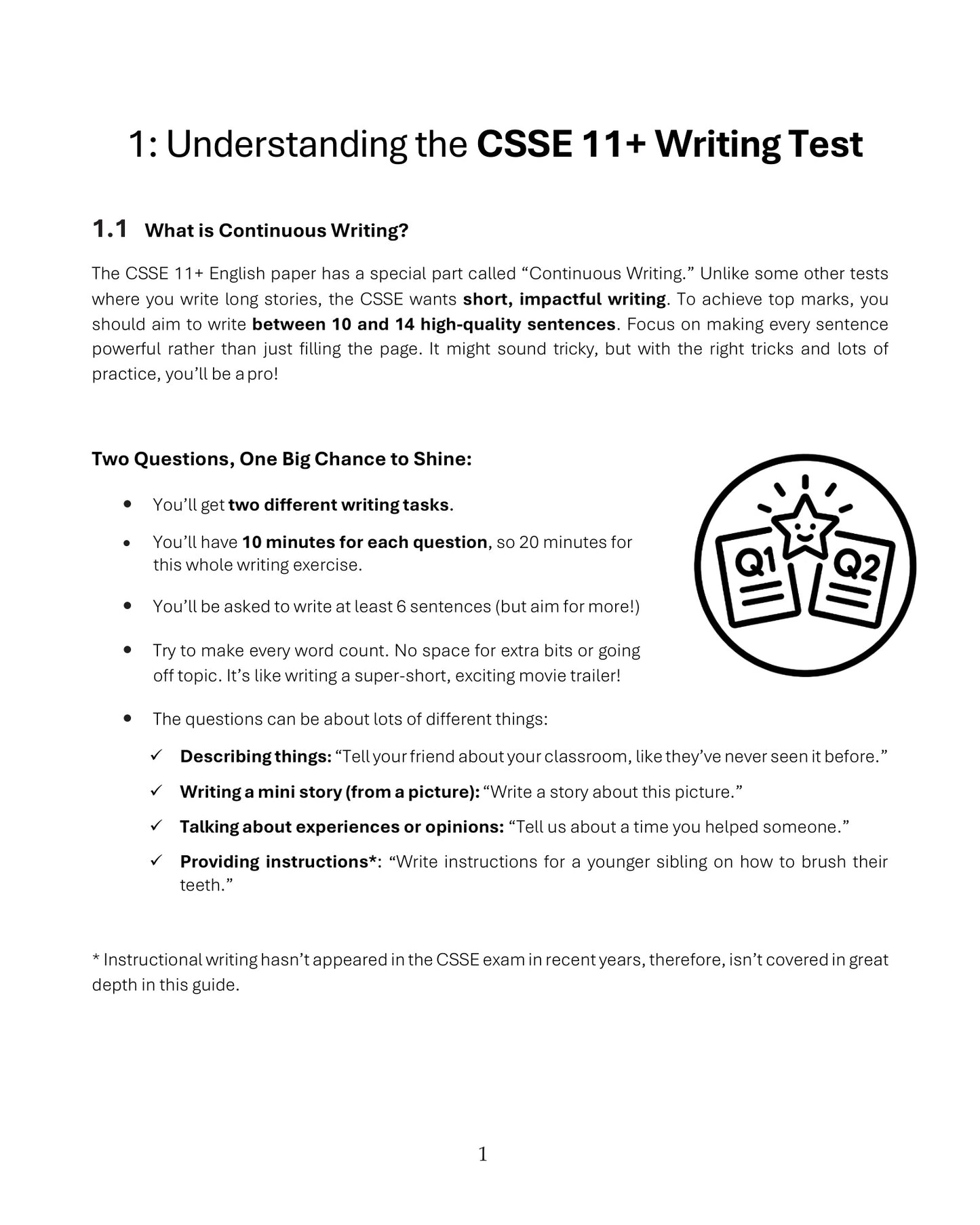 The Complete Guide to CSSE 11+ Continuous Writing