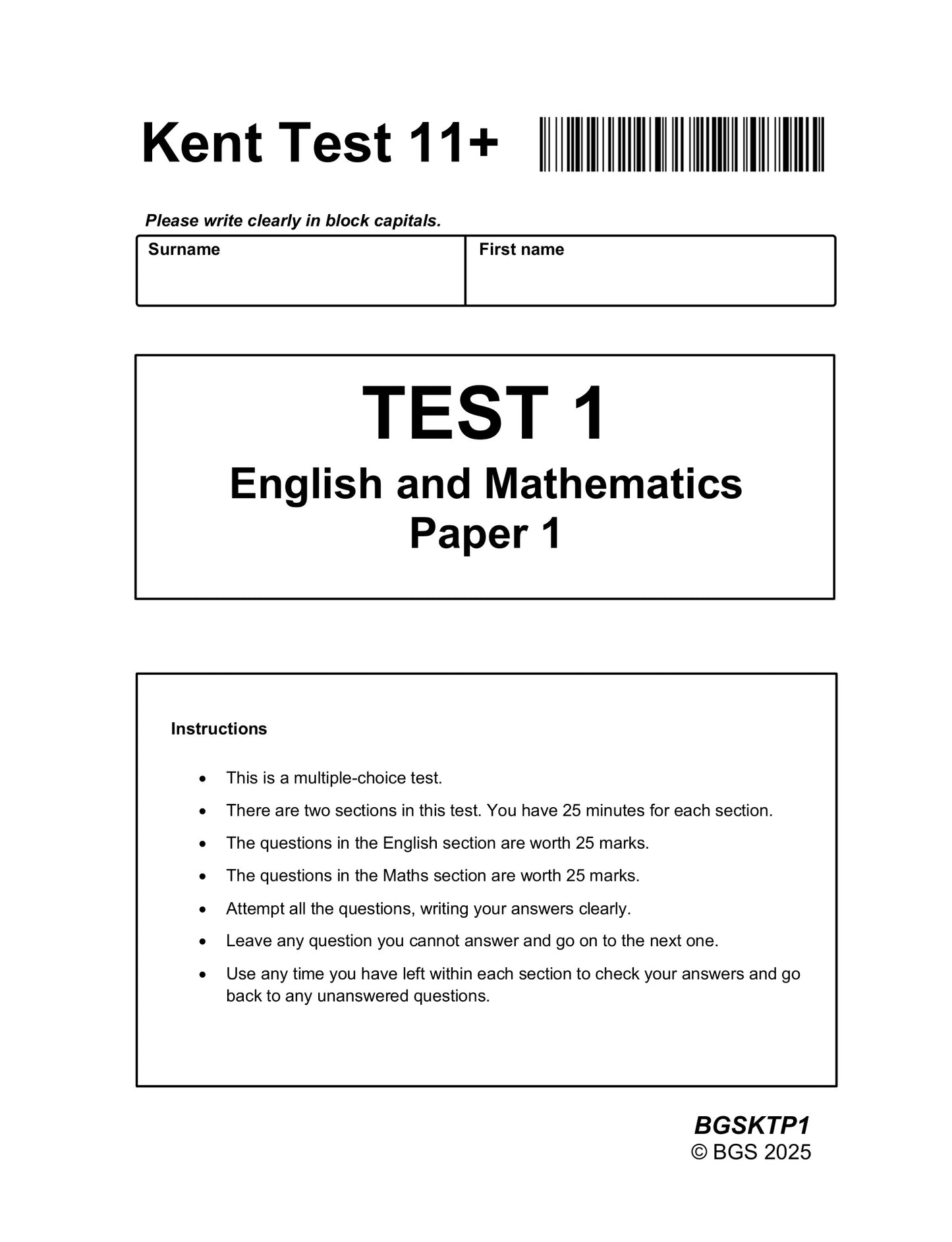 Kent GL 11+ Practice Papers: Five Full Papers