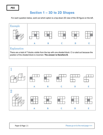 11+ Non-Verbal Reasoning Practice Papers: GL Format Book 1
