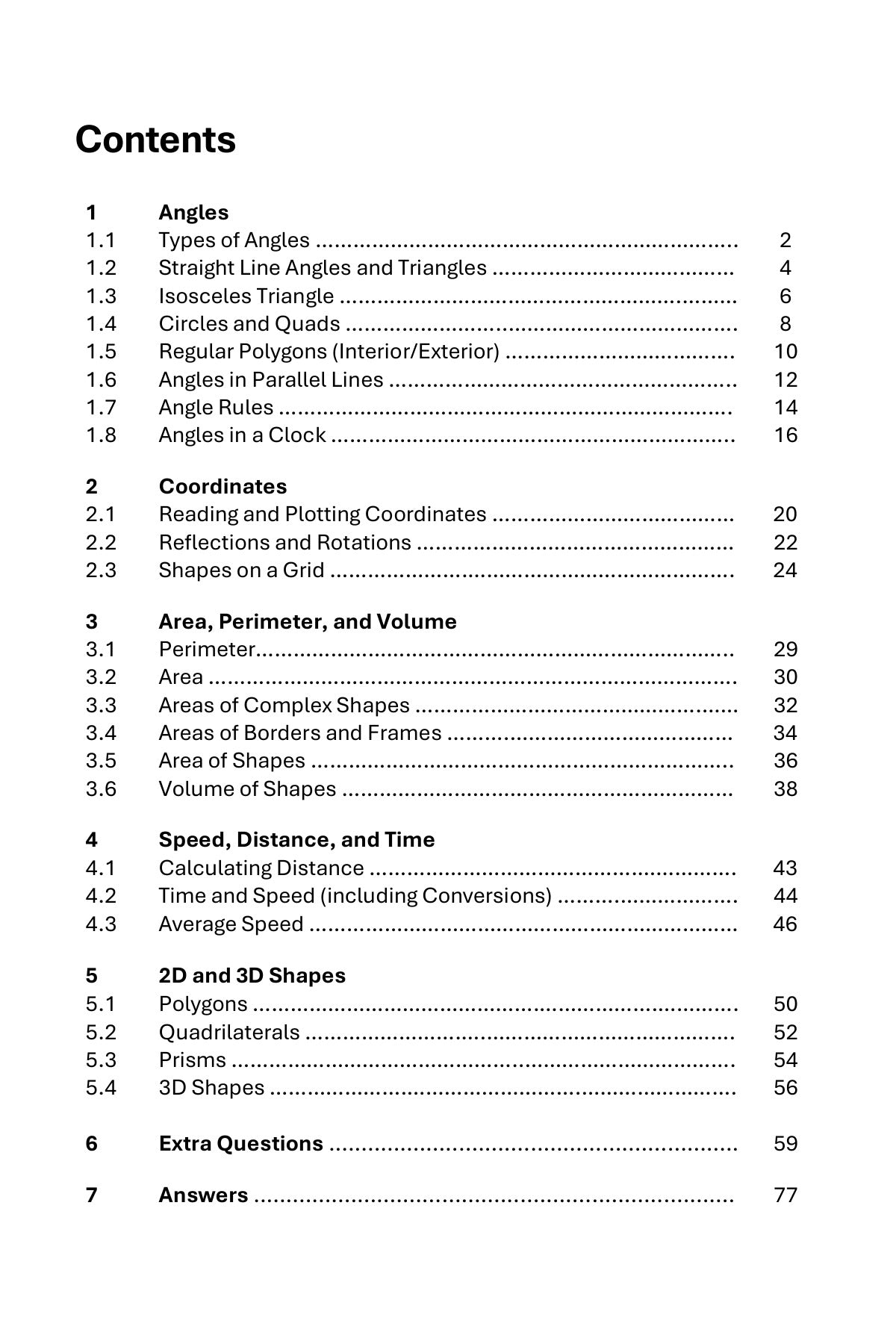 Maths Practice and Revision: Book 4 - Geometry, Area, Volume and Speed