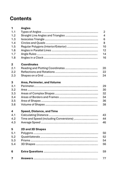 Maths Practice and Revision: Book 4 - Geometry, Area, Volume and Speed