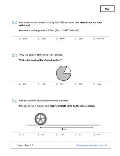 11+ Maths Practice Papers: GL Format Book 1