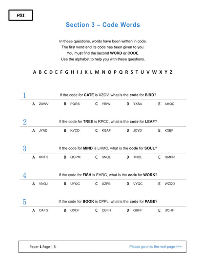 11+ Verbal Reasoning Practice Papers: GL Format Book 1