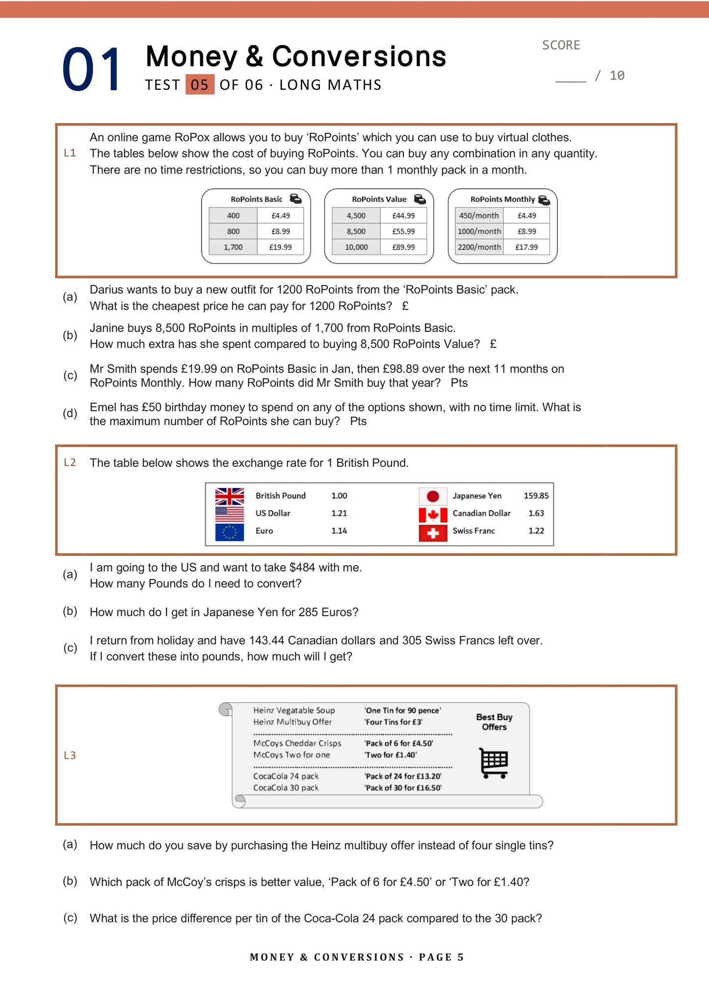 11+ Maths Topic Tests - Ages 10-11, Book 1