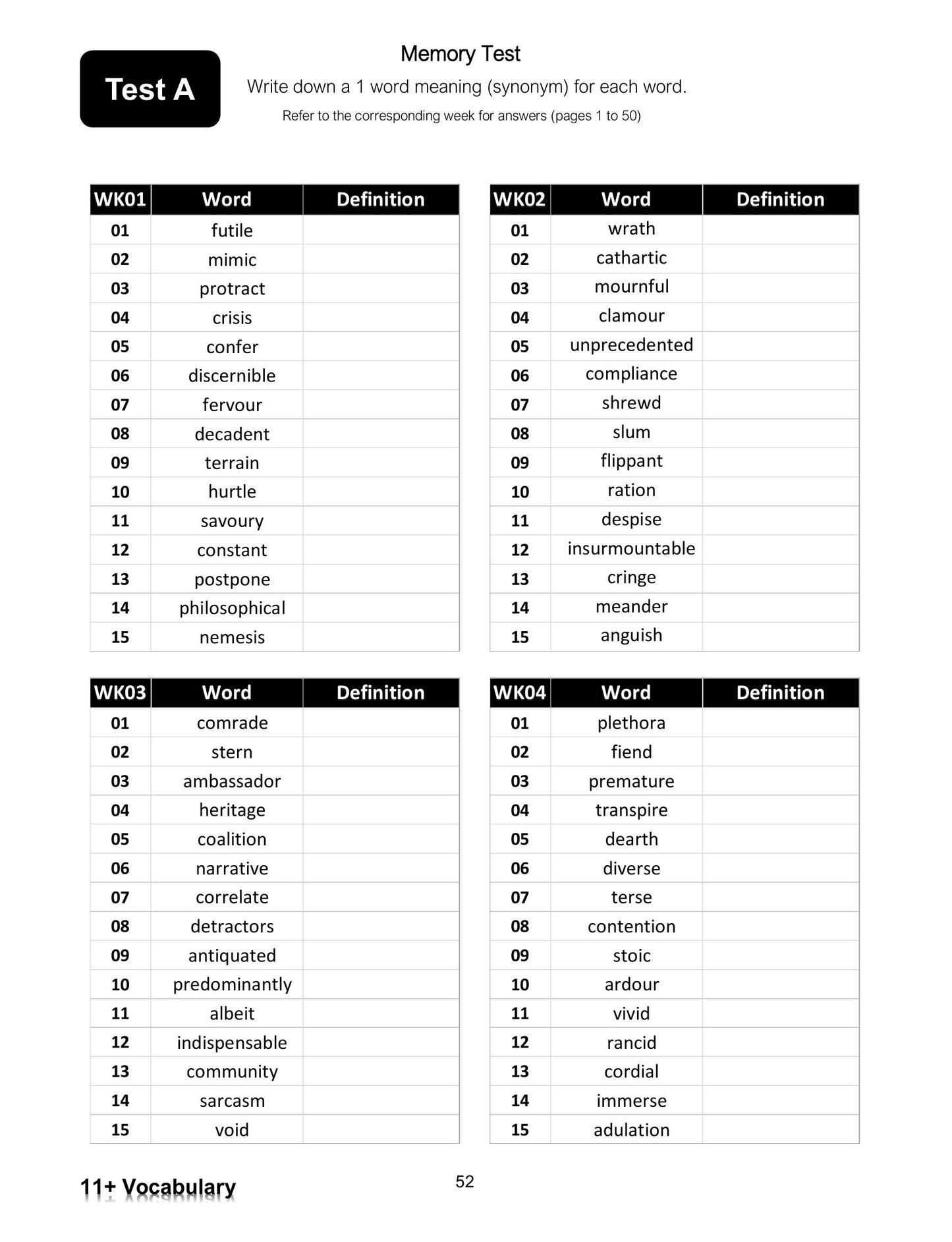 My Weekly 11+ Vocabulary: Book 2 (Ages 10-11)