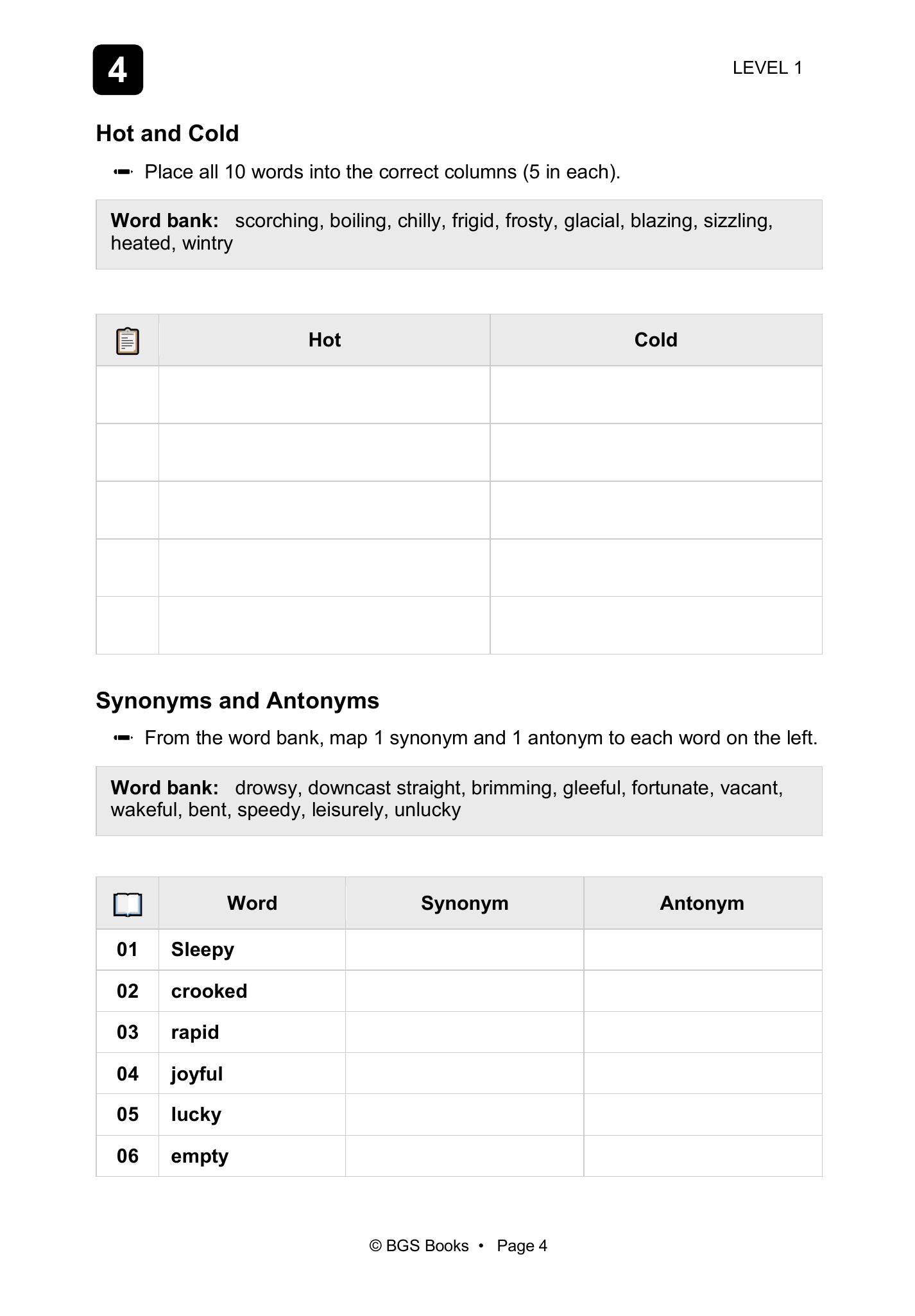 My Weekly 11+ Synonyms and Antonyms