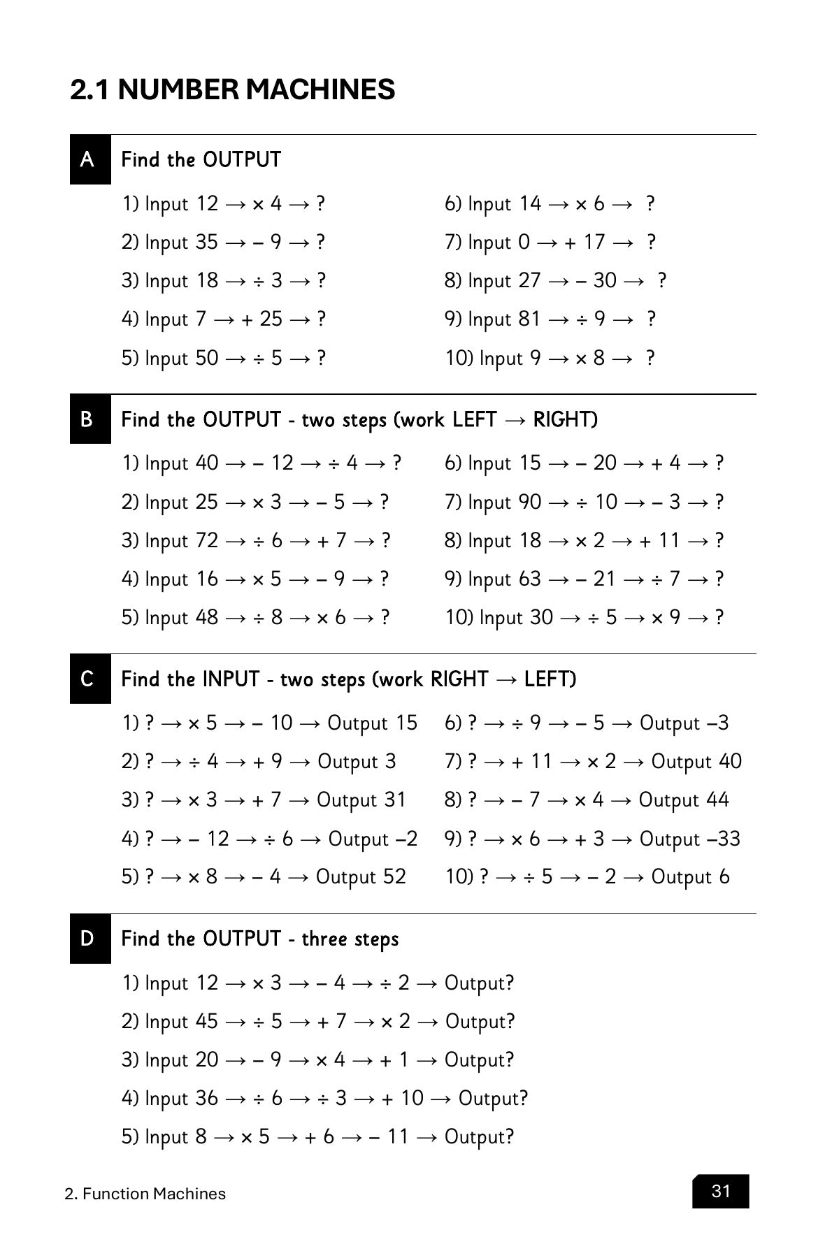 Maths Practice and Revision: Book 3 - Algebra, Sequences and BIDMAS