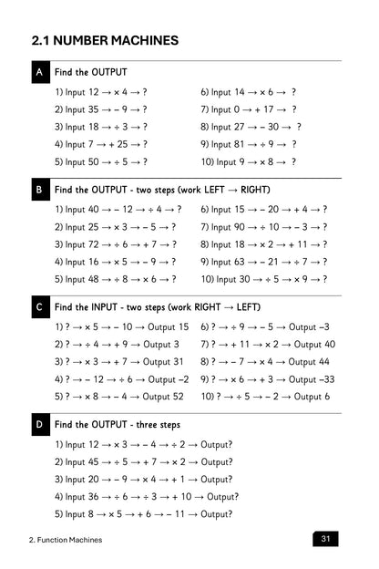 Maths Practice and Revision: Book 3 - Algebra, Sequences and BIDMAS