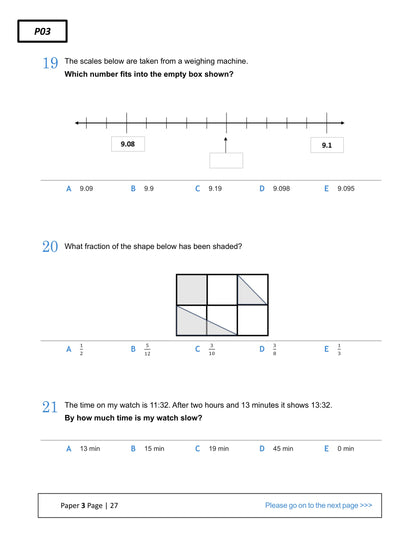 11+ Maths Practice Papers: GL Format Book 1