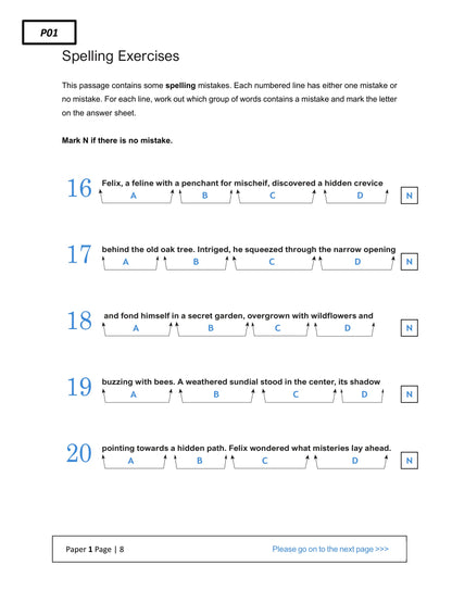 11+ English Practice Papers: GL Format Book 1