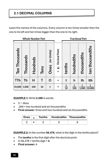Maths Practice and Revision: Book 1 - Decimals, Fractions and Percentages