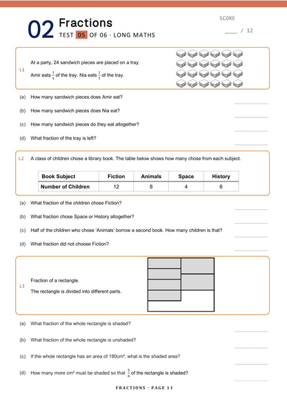 11+ Maths Topic Tests - Ages 9-10, Book 1