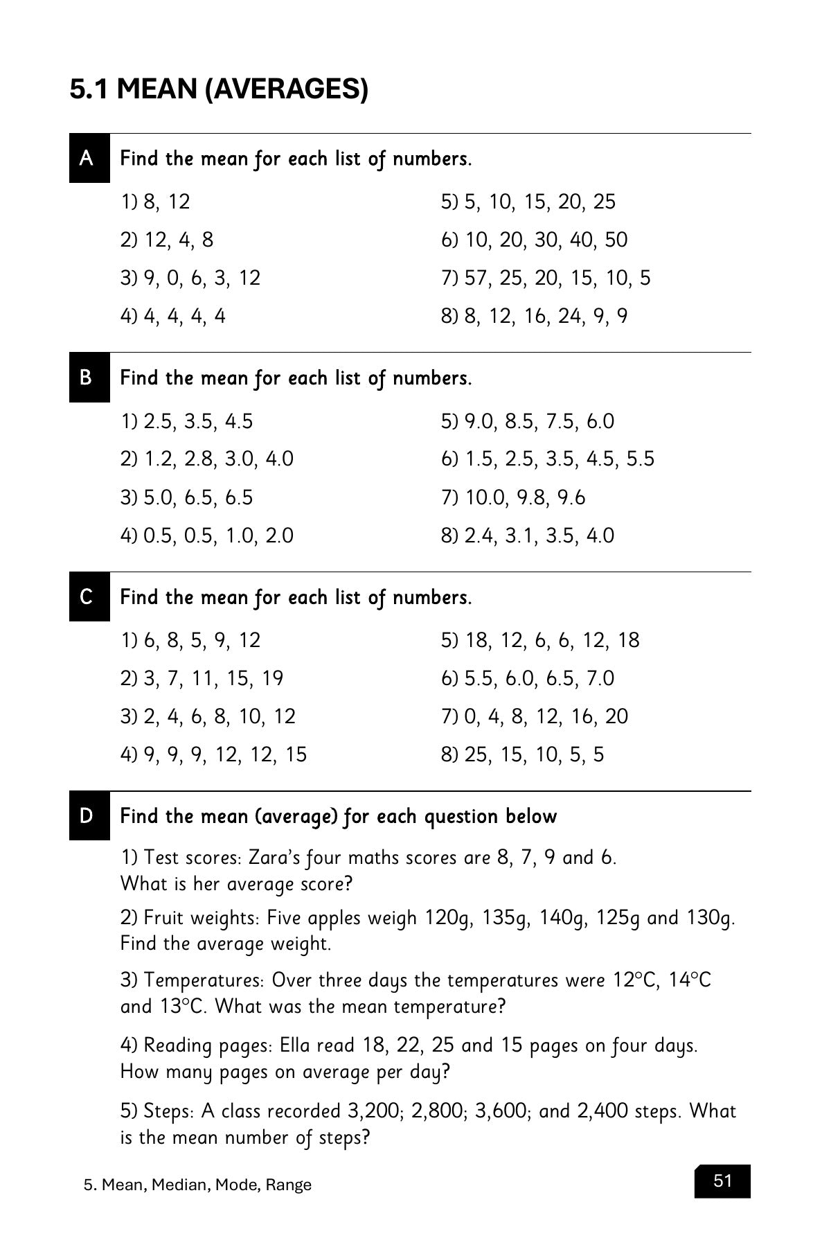 Maths Practice and Revision: Book 2 - Factors, Ratio, Measurement, Time and Averages