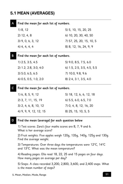 Maths Practice and Revision: Book 2 - Factors, Ratio, Measurement, Time and Averages