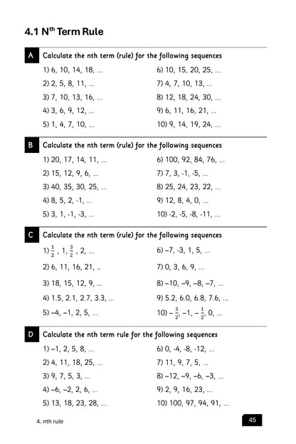 Maths Practice and Revision: Book 3 - Algebra, Sequences and BIDMAS