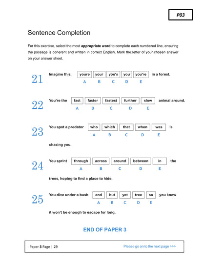 11+ English Practice Papers: GL Format Book 1