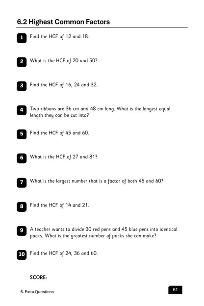 Maths Practice and Revision: Book 2 - Factors, Ratio, Measurement, Time and Averages