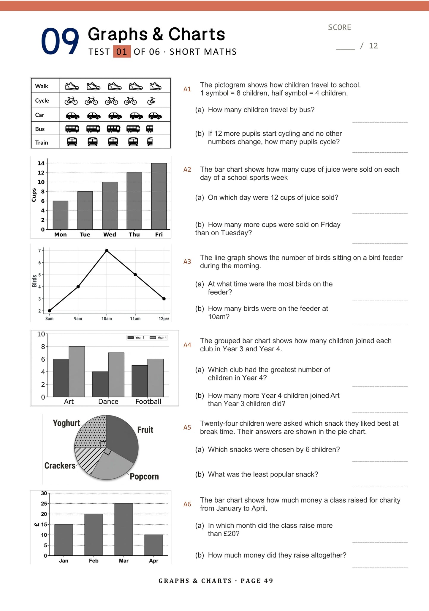 11+ Maths Topic Tests - Ages 9-10, Book 1