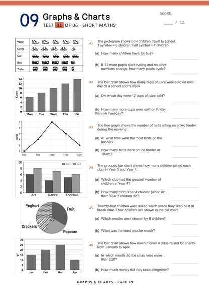 11+ Maths Topic Tests - Ages 9-10, Book 1