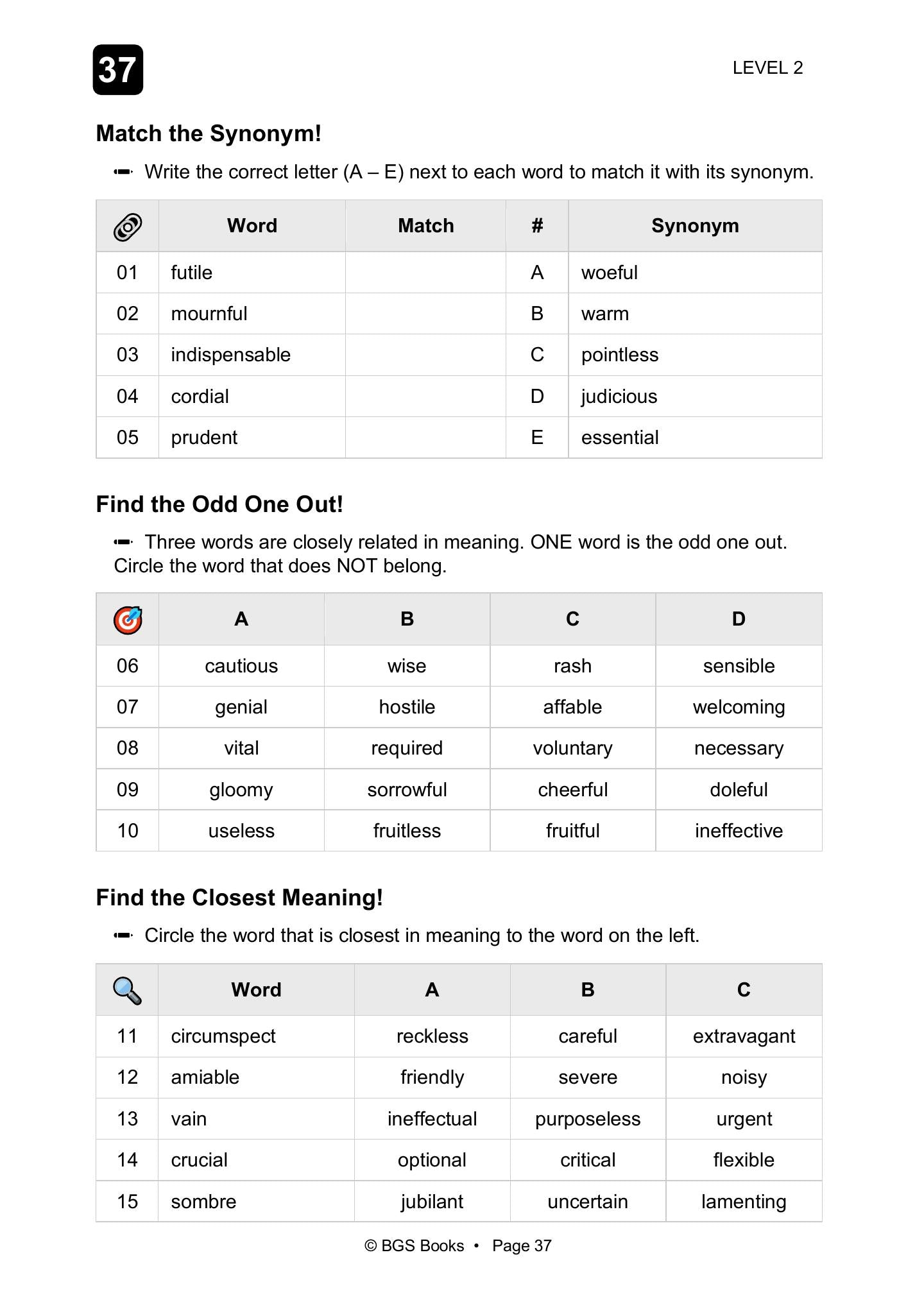 My Weekly 11+ Synonyms and Antonyms