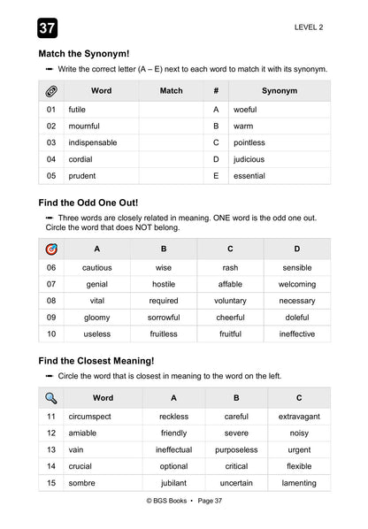 My Weekly 11+ Synonyms and Antonyms