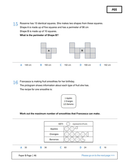 11+ Maths Practice Papers: GL Format Book 1