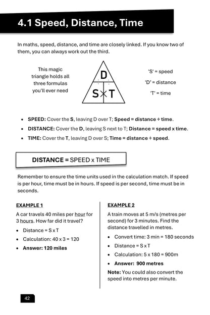 Maths Practice and Revision: Book 4 - Geometry, Area, Volume and Speed