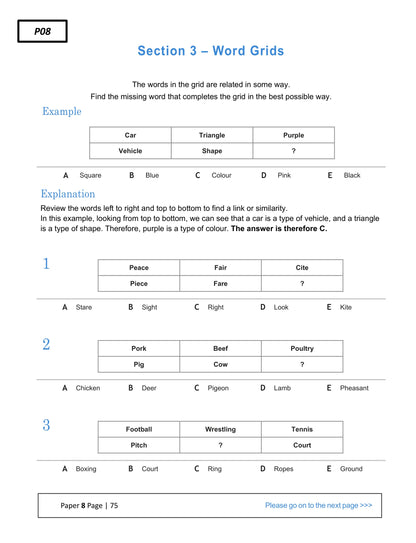 11+ Verbal Reasoning Practice Papers: GL Format Book 1