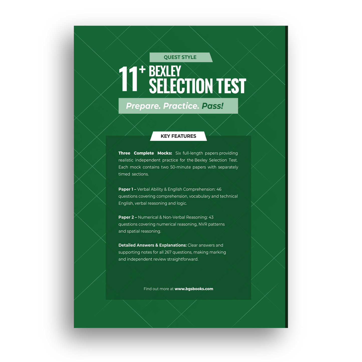 Bexley 11+ Selection Test: Book 1 — back cover
