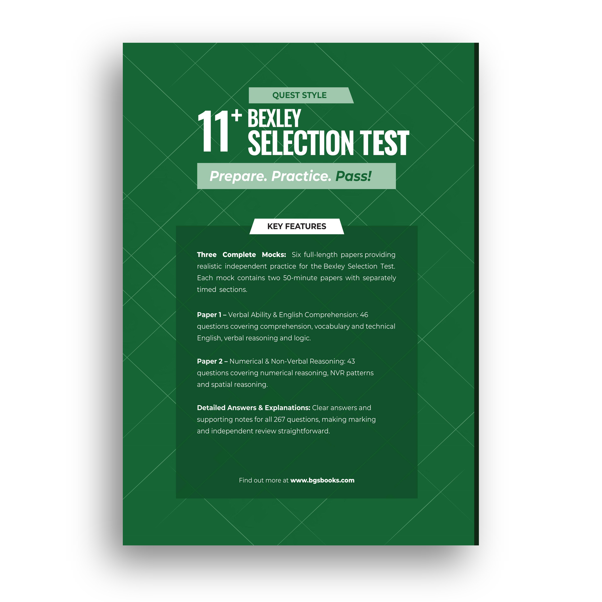 Bexley 11+ Selection Test: Book 1 — back cover