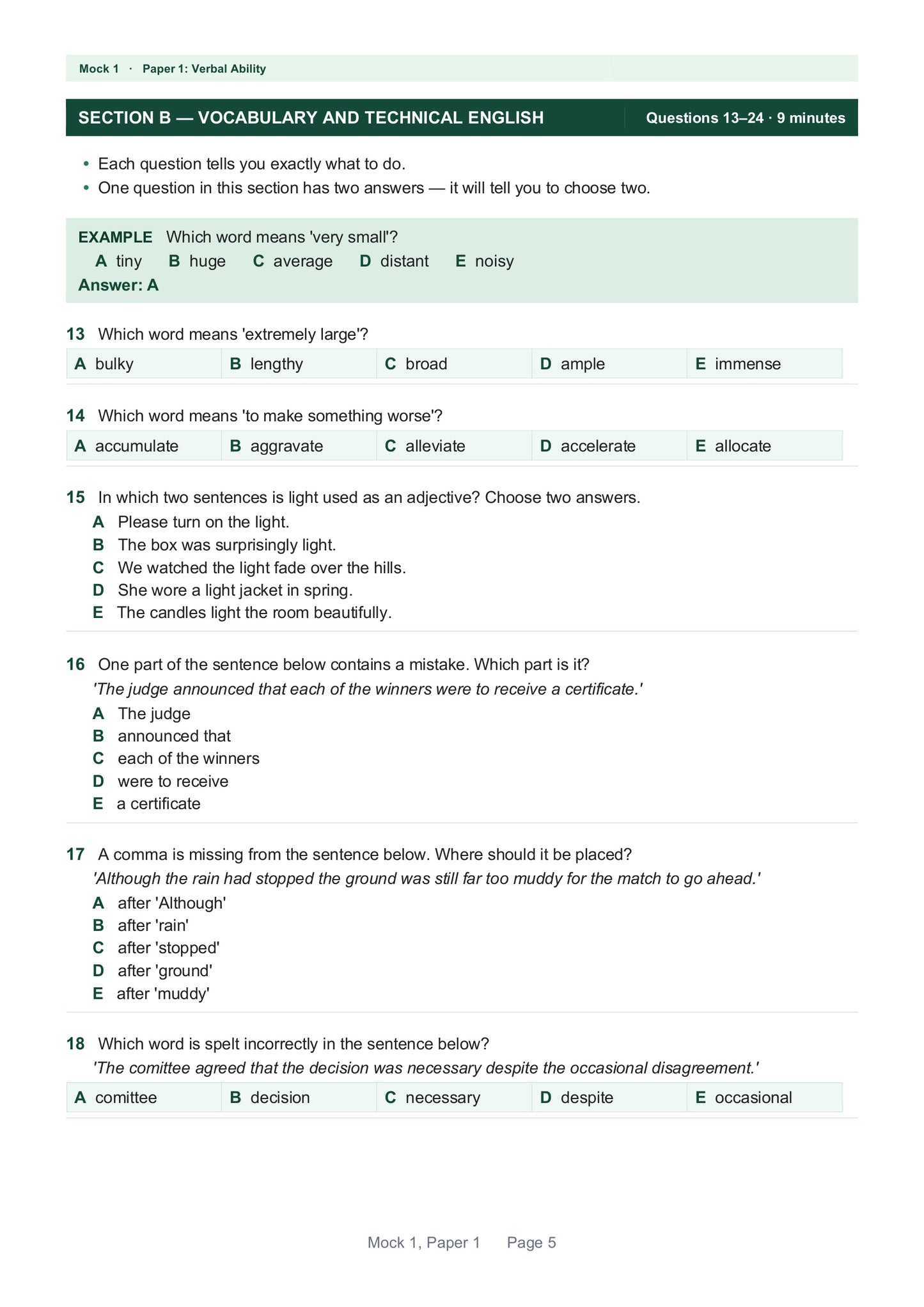 Bexley 11+ Selection Test: Book 1