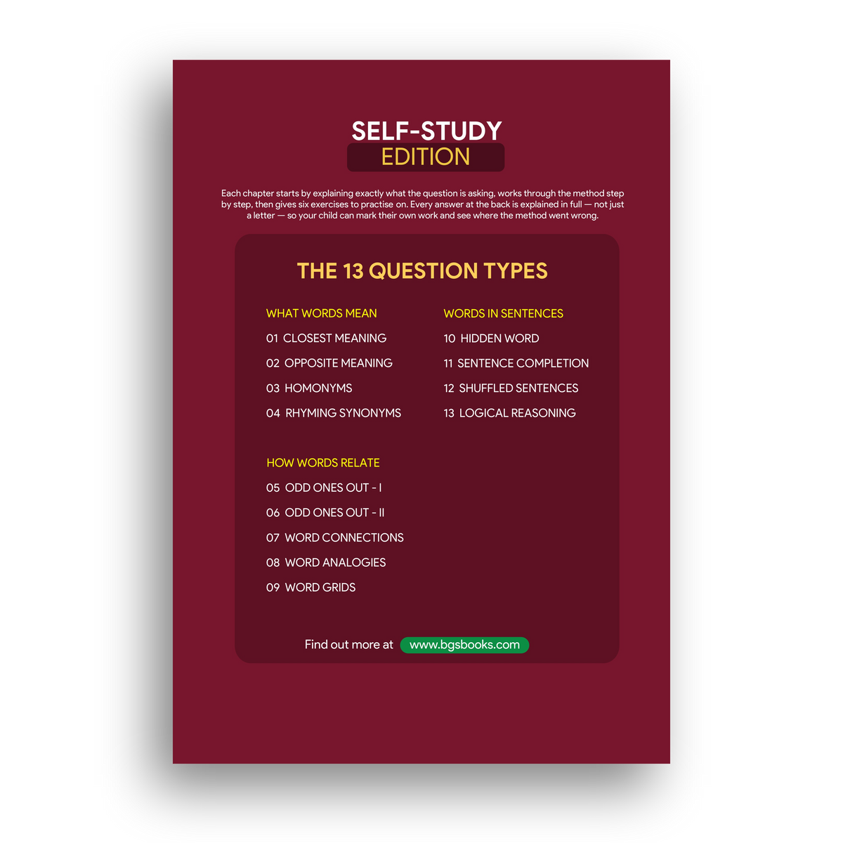 My Weekly 11+ Verbal Reasoning: Words, Meaning and Reasoning back cover