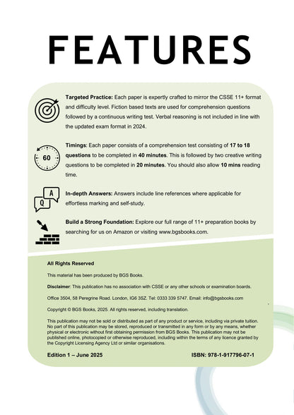 CSSE 11+ English Practice Papers: Book 2