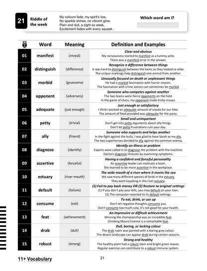 My Weekly 11+ Vocabulary: Book 1 (Ages 9-10)